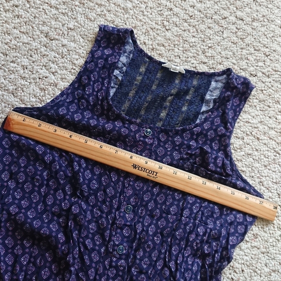 Mine brand - Printed Geo Embroidered sleeveless Tank Top size M - Picture 10 of 11